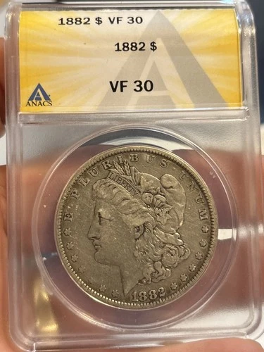 1882 $1 Morgan Silver Dollar ANACS VF 30