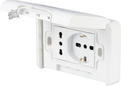 Schuko Outdoor Recessed Kit IP66 Double Socket Waterproof Bivalent Wall PP609