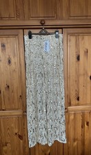George Gold Glitzy sequin loose pants trousers elastic size 12festive party 