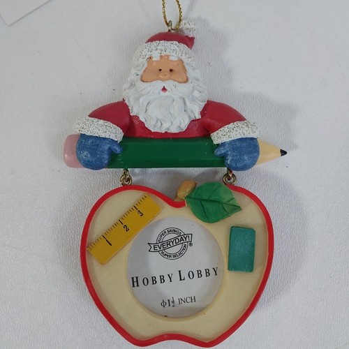 Santa Picture Frame Ornament Christmas Keepsake Holiday Decoration School 2008 - Picture 2 of 4