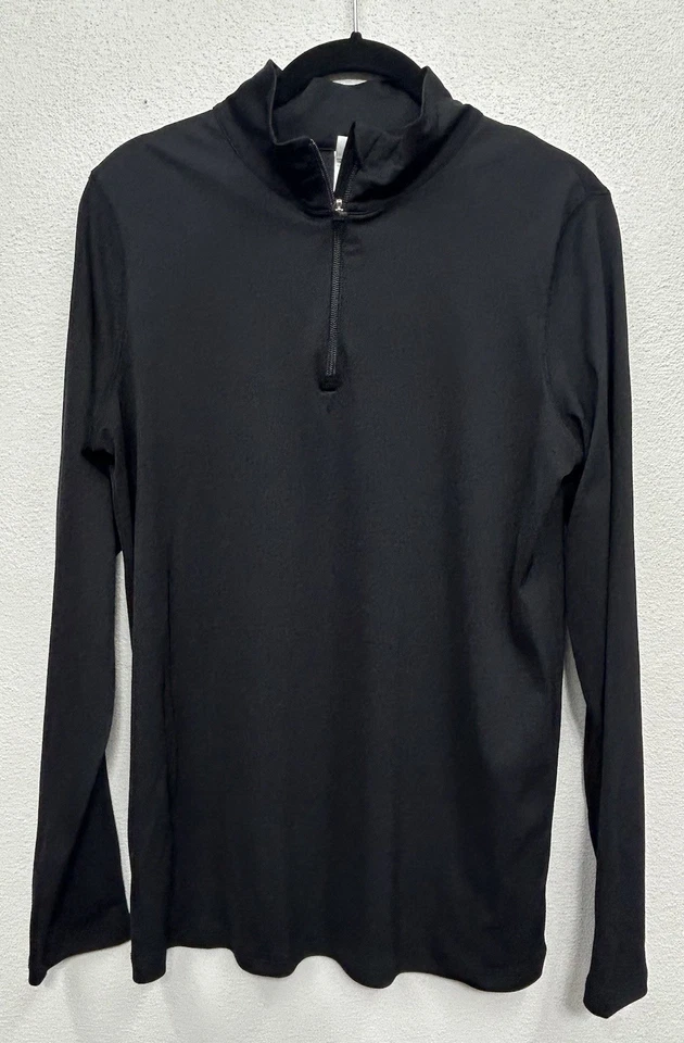 Pullover Alo Yoga para mujer XL negro 1/4 cremallera correr elástico (se ajusta como pequeño) LEER Foto 2 de 4