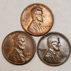 1944 PDS Lincoln Wheat Cent Penny Collection 3 Coin Lot 1c US Small Cents LH-44A