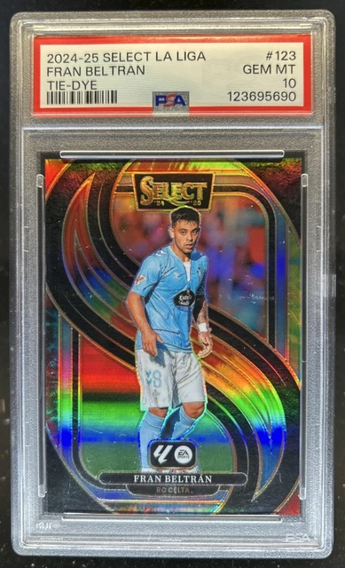 2024-25 Select La Liga Fran Beltran RC Tie-Dye Prizm Mezzanine #/25 PSA 10