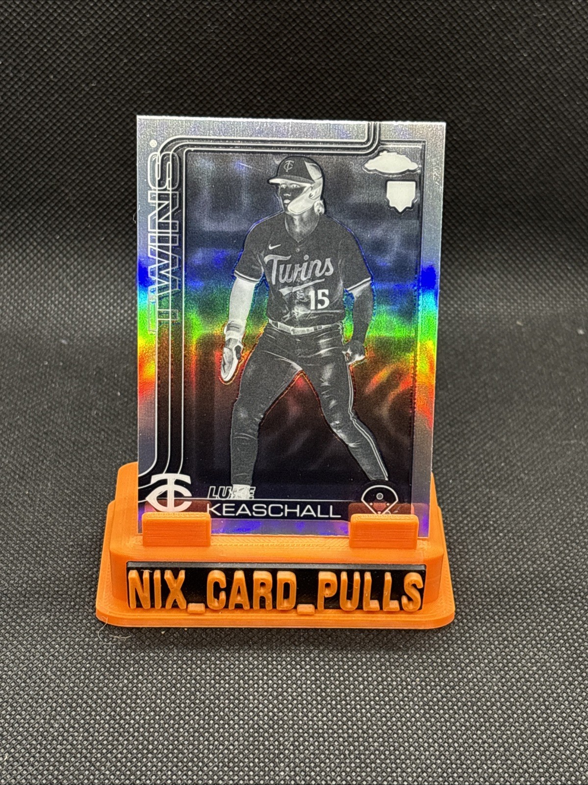 Luke Keaschall NEGATIVE REFRACTOR RC SP #USC106 2025 Topps Chrome Update Twins