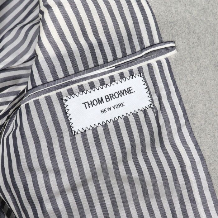 Thom Browne Gray Wool Cashmere Men's Double Jacket MOC569AW 152898897 image 7