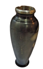 日本古董黑色黄铜花瓶| eBay