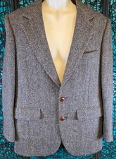 VTG ABRAHAM STRAUS BLAZER MENS 38 MILNBURN WOOL 2 BUTTON SPORTS COAT USA FLAW