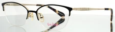 LILLY PULITZER Bryce OX Black Womens Semi Cat Eye Eyeglasses 51-17-135 B:34