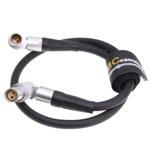 Rotatable 2 Pin Male To Female Power Cable for RED Komodo 6K Cinema Camera 50cm