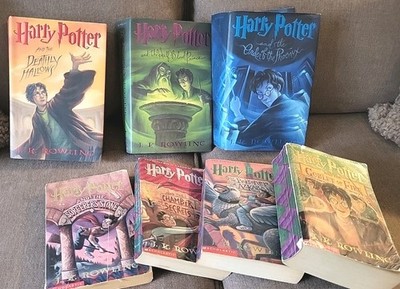 Harry Potter Lot Deathly Hallows 1st US Ed., Half Blood Prince Order Of Phoenix 
