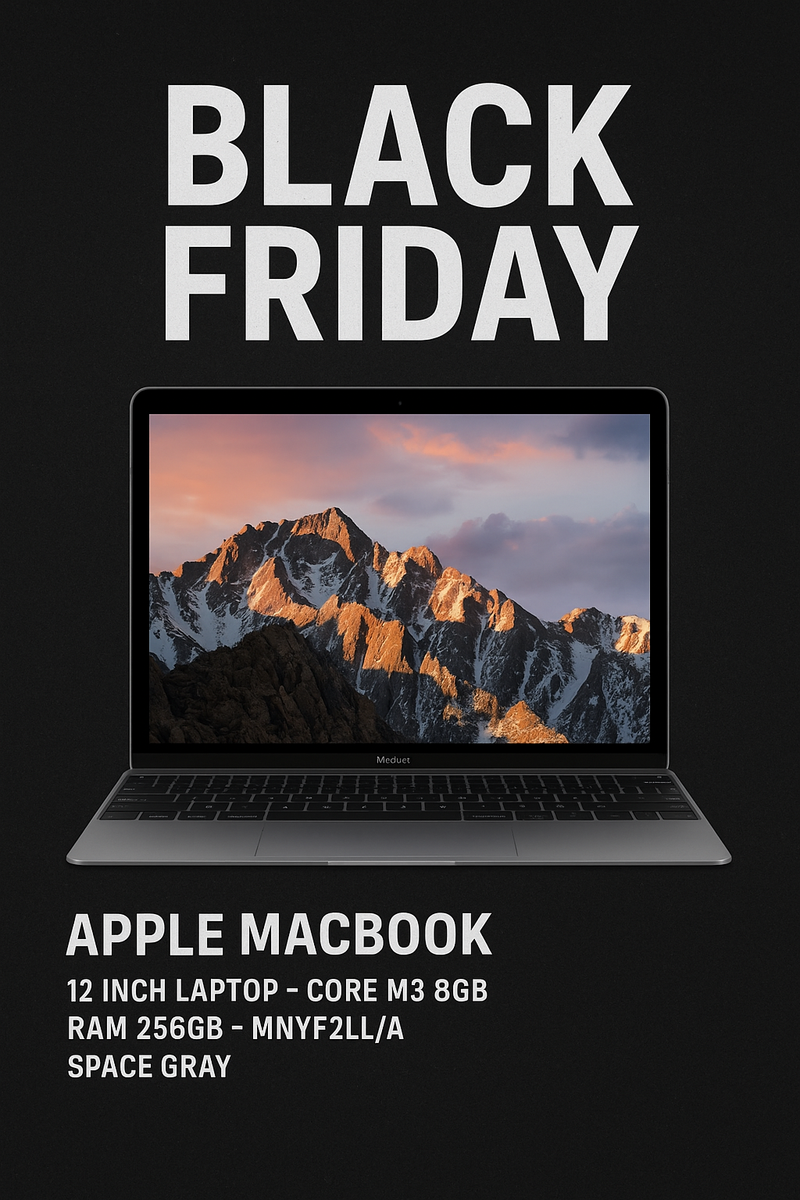 Apple MacBook 12 inch Laptop - Core m3 8GB RAM 256GB MLH72LL/A