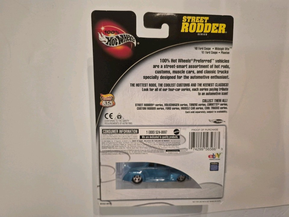 100% Hot Wheels Street Rodder Series 40 Ford Coupe Blue Real Riders | eBay