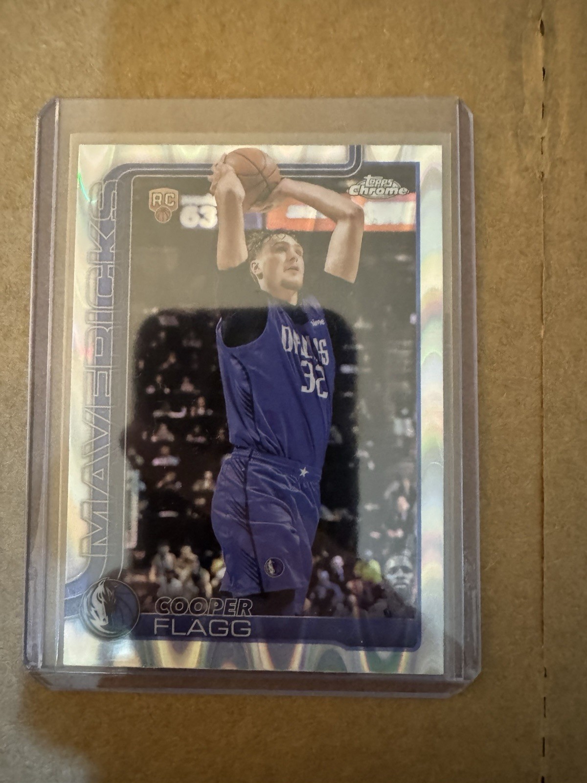 2025-26 Topps Chrome Basketball Cooper Flagg Raywave Refractor RC #251 Mavericks