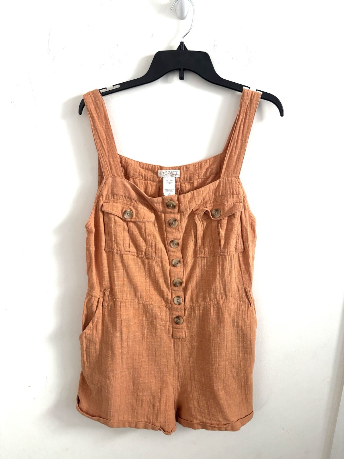 L’Espace square neck button getaway orange ramper… - image 3