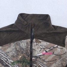 Magellan Casual Zip Up Long Sleeve Jacket Womens Size Medium M Brown Camo
