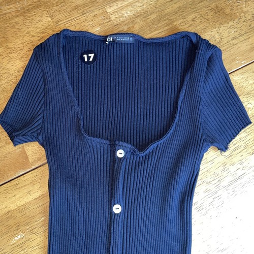 ZARA Ribbed Knit Dress Black Size Small EUC - Picture 2 of 5