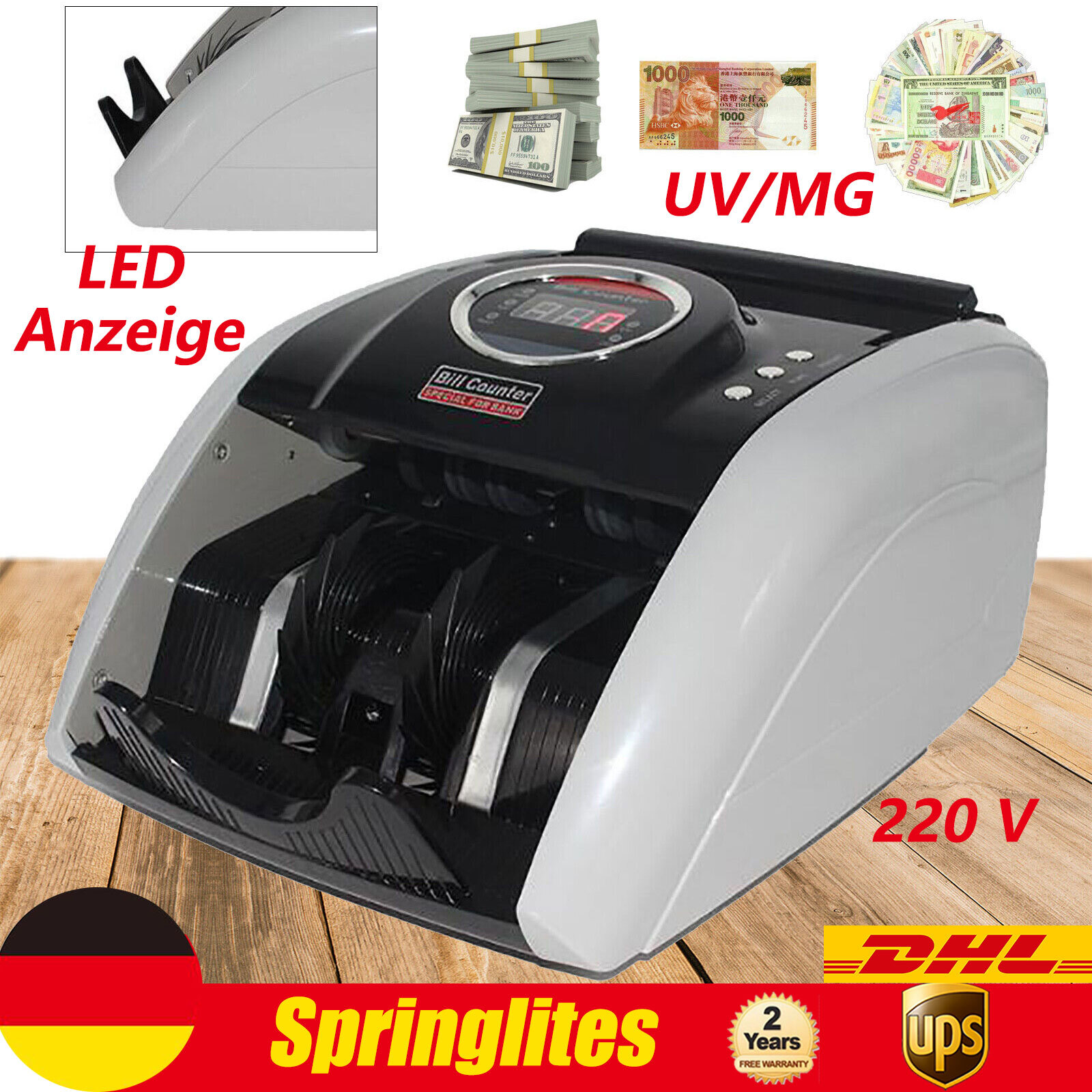 Mini-UV-LED-Taschenlampe Als Schlüsselanhänger – 7 Farben, Geldprüfer & Notlicht Für Unterwegs