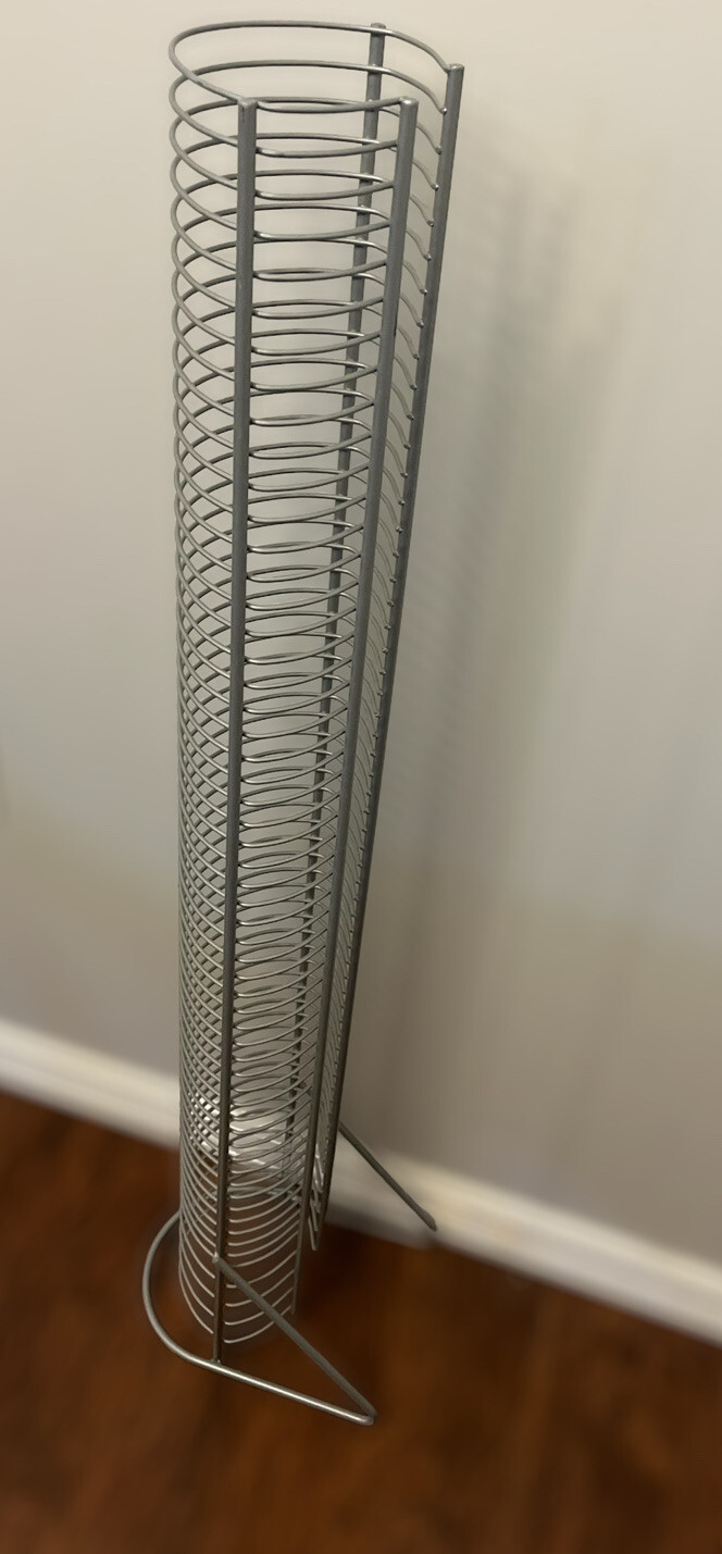 Steel Media Tower Rack Video Game CD Storage Organizer Shelf Stand 37.5&rdquo; Tall