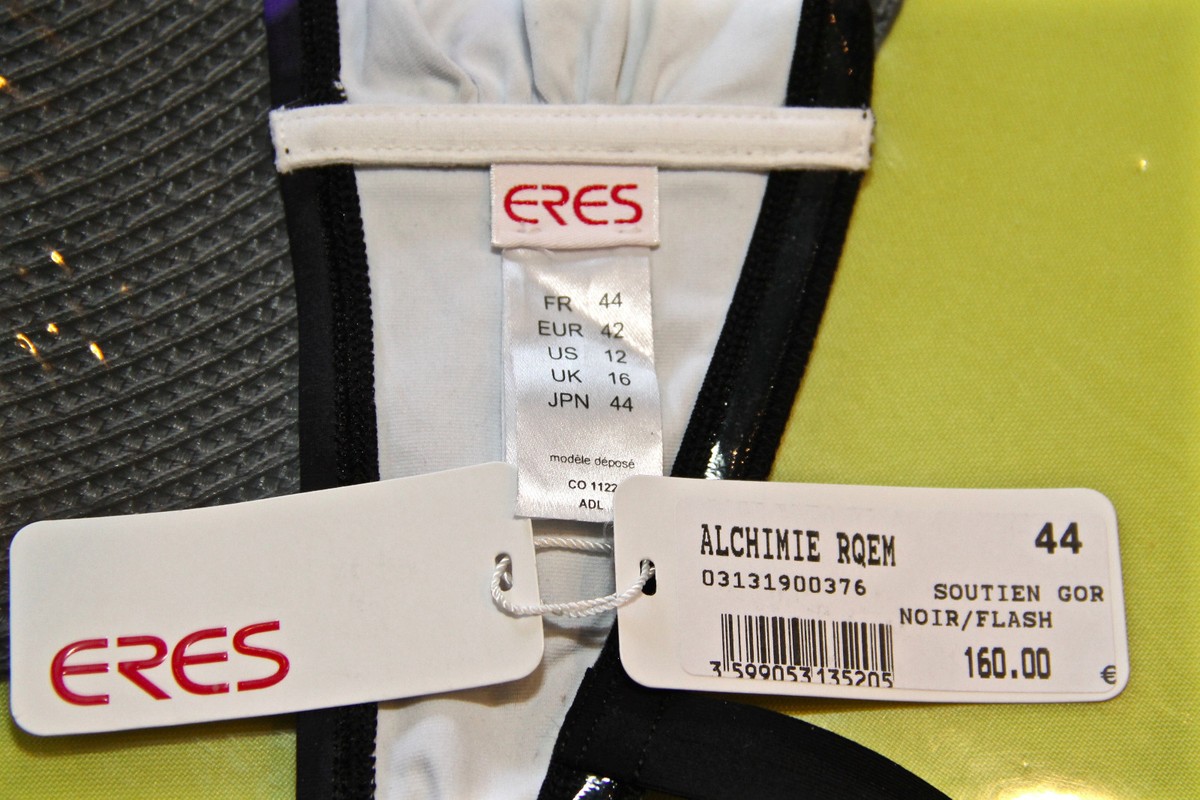 Haut De Maillot De Bain Bandeau ERES Alchimie - Taille 44 FR (US 12), Gris Mercure - Neuf Avec étiquettes, Valeur 160€