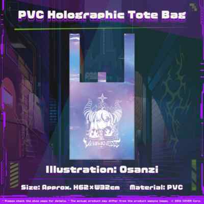 Hololive La+ Darkness 2024 New Outfit Celebration PVC Holographic Tote Bag