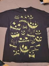 Glow In The Dark Jack O Lantern Halloween T Shirt L