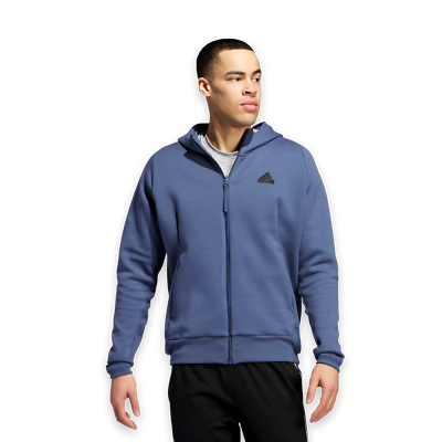 adidas Premium Hoodie Blue Men's Athletic Warm Hooded Sweatshirt  IR5226