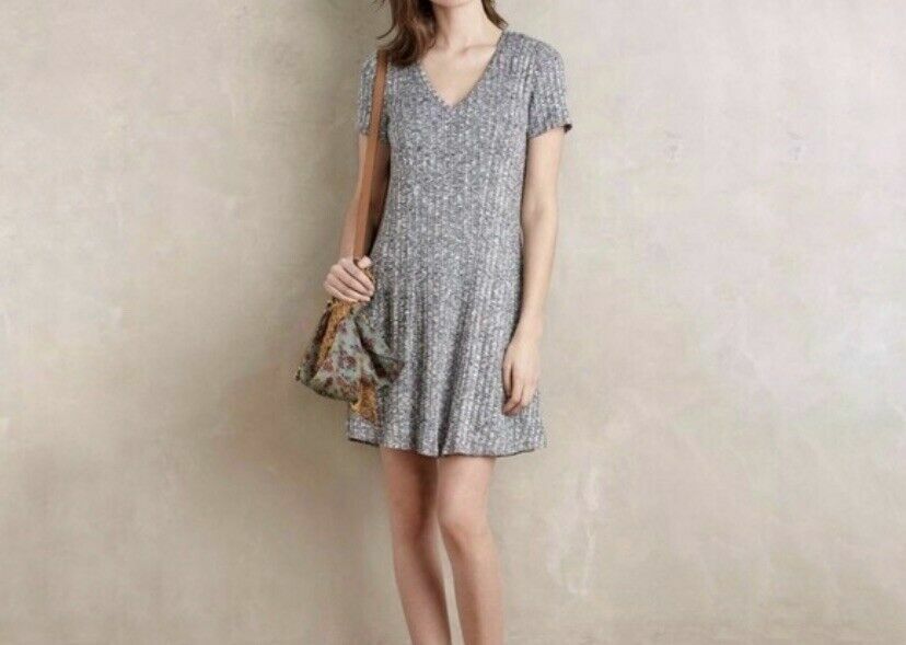 Anthropologie Dolan ribbed flare dress 