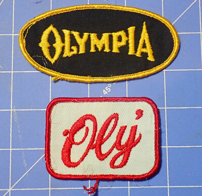 OLYMPIA Oly' Beer Brewery Vintage 70s 80s NOS Embroidered Patch Lot