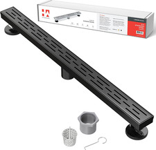 36 Inches Linear Shower Drain - Stainless Steel Rectangular Shower Floor Drain w