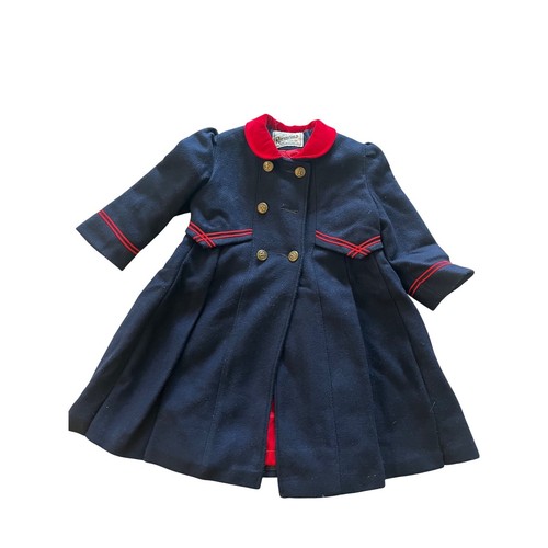 Vintage navy Rothchild children's coat hat set red nautical 4 jacket - Picture 3 of 8