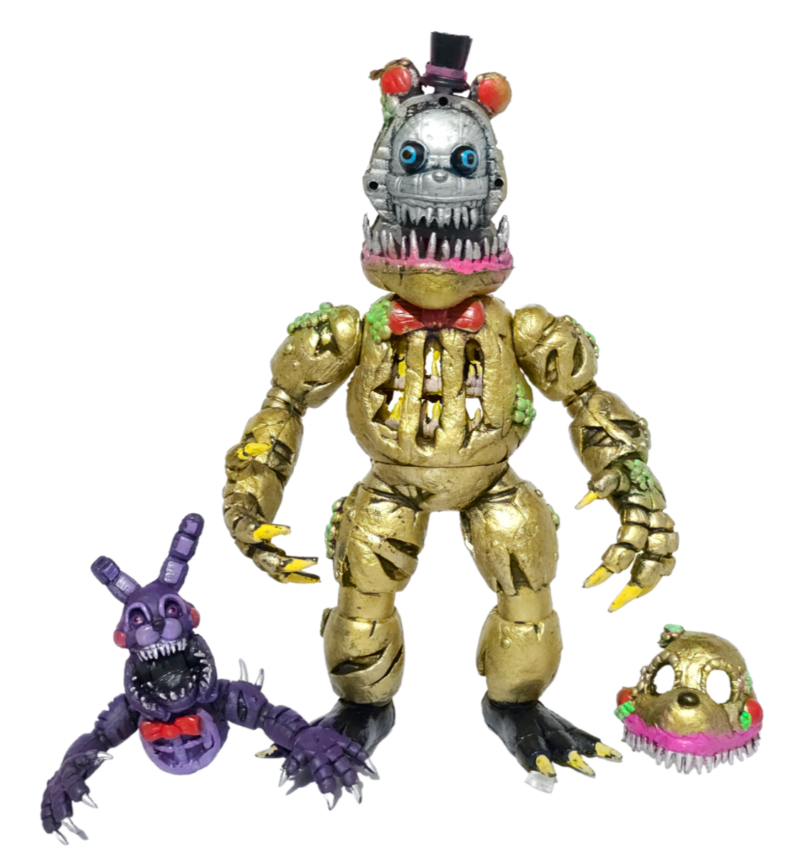 TOY FIGURE MEXICAN Five Nights at Freddy's TWISTED FREDDY GOLDEN