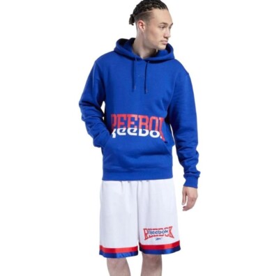 Reebok Herren Blue Classics Basketball Hoodie UVP 60£