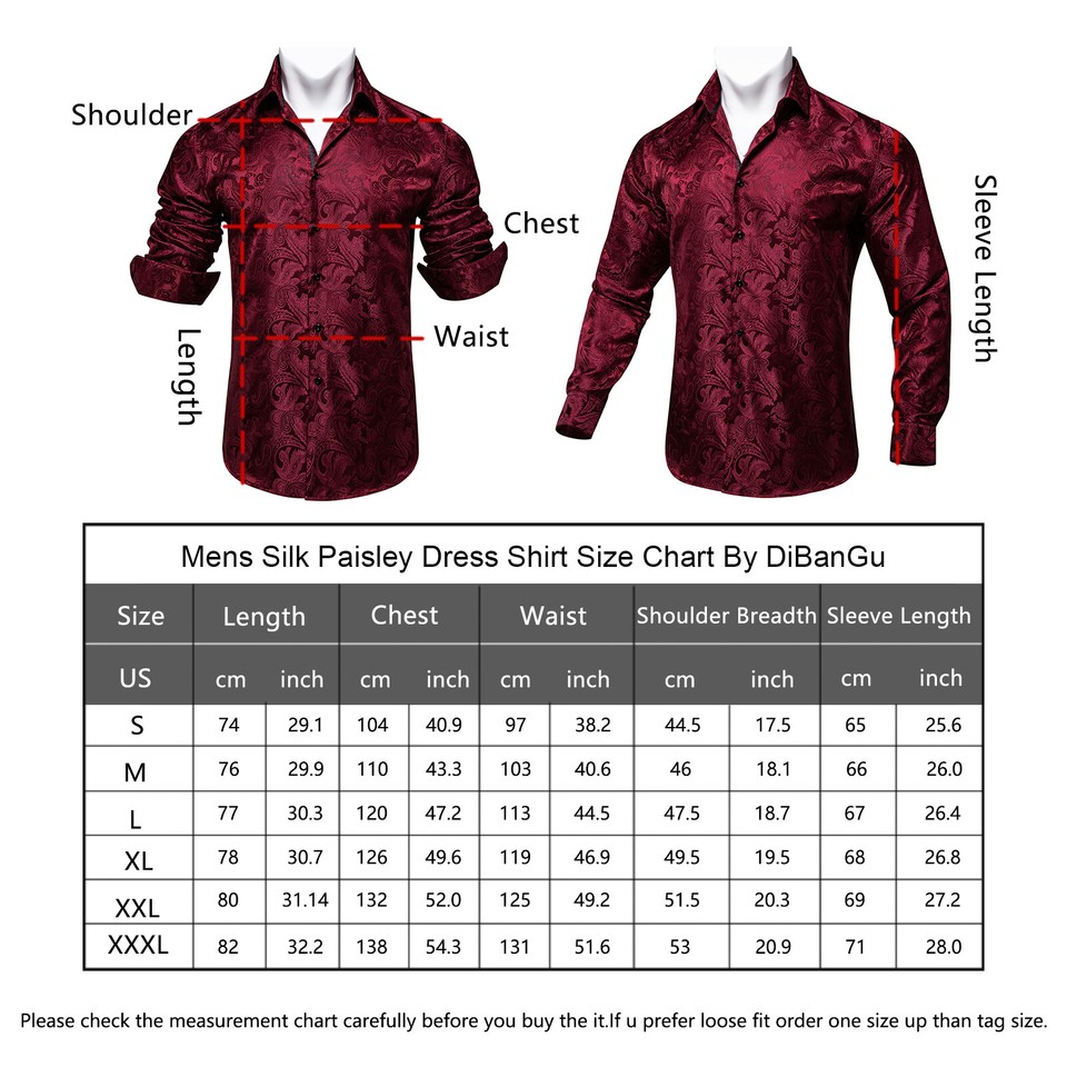 Men's Jacquard Dress Shirt Paisley Floral Printed Long Sleeve Button
