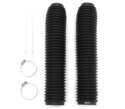 2 Pack Black Fork Boots Gaiters Kawasaki KDX200 KDX220 KX125 KX250 KLX500