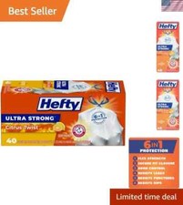 Ultra Strong Tall Kitchen Trash Bags, Citrus Twist Scent, 13 Gallon, 40 Count