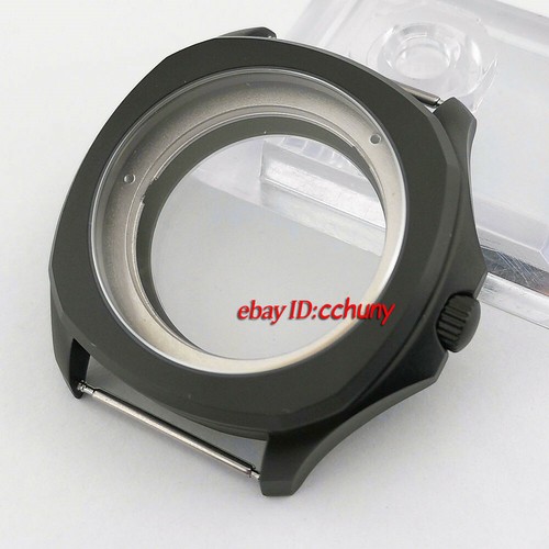 40mm Black PVD Sapphire Crystal watch Case fit ETA 2836 Miyota 8215 821A P915 - Picture 4 of 6