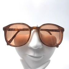 Vintage Liberty Z87 Brown Oval Horn-Rimmed Sunglasses USA FRAMES ONLY
