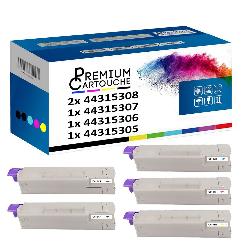 Toner 44315308 compatible OKI pour éviter les pannes d'encre noire