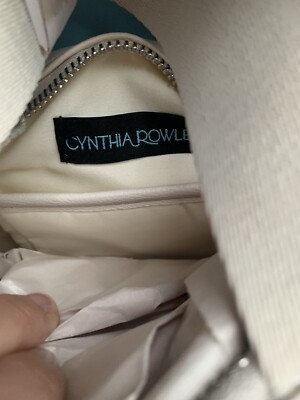 Cynthia Rowley New York Creme Backpack Purse Black knit  display picture 1