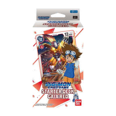 digimon card game red deck Start Digimon Savers ST-24 It includes cards with a number of effects that add security (shields) and can destroy Digimon Starter Deck Gaia Red