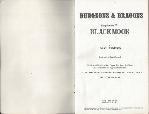 Dungeons & Dragons Supplement II - Blackmoor (1st Printing) - 1975 Dave Arneson - Picture 3 of 6