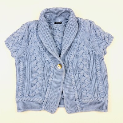 light blue chunky cardigan