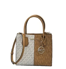 MICHAEL KORS MERCER MD SATCHEL SHOULDER MESSENGER BAG MK DEER MULTI COLORBLOCK