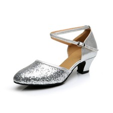 Women Dancing Shoes Latin Dance Shoes Mid-Heel Outdoor Glitter Salsa Cha