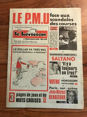 Journal le hérisson No. 1698 FROM 2 TO 8 NOVEMBER 1978