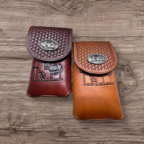 7" COWBOYS PRAYER WESTERN POUCH BELT LOOP HOLSTER CELL PHONE CASE UNIVERSAL SIZE - Picture 4 of 22