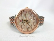 NEW Michele Serein Mid Rose Gold Two Tone Diamond Watch MW21B00L4978 NIB