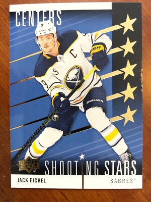 19-20 UD Series 1 Hockey Shooting Stars SSC-7 Jack Eichel