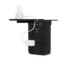 Wall Outlet Extender - Surge Protector 6 AC Outlets Multi Plug Outlet with Sh...
