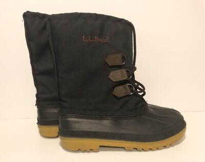 L.L. Bean Rubber Duck Boot Removable Liner Snow Waterproof Winter Boot Size 6